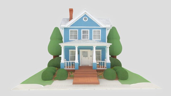 Stylized Suburban House