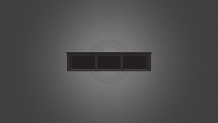 Ikea HEMNES Bridging Wall Shelf 3D Model