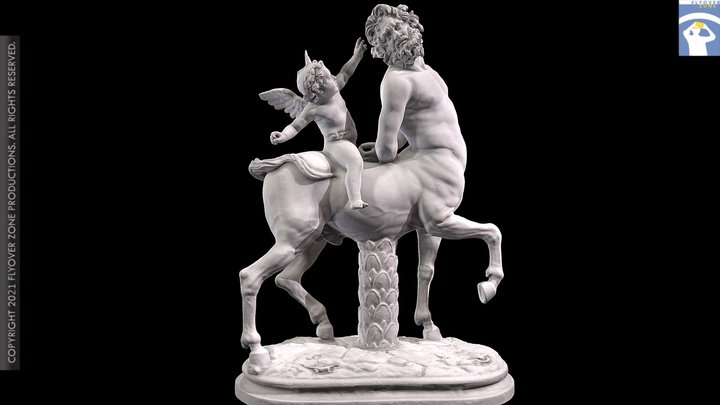3D rendering of Centaur, old (Borghese Centaur)