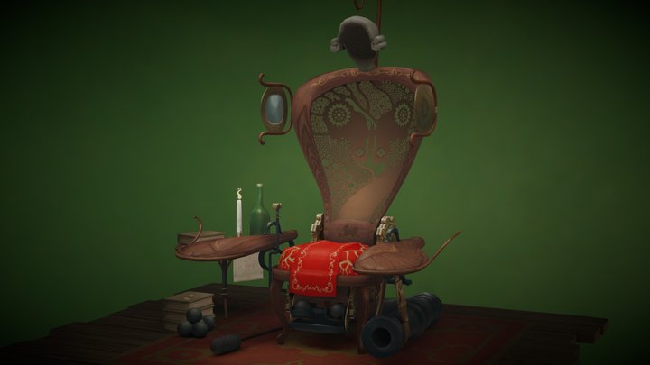 Cannon Chair 3D Model