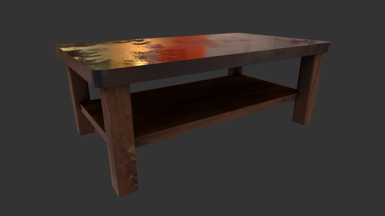 3D model Coffee Table - This is a 3D model of the Coffee Table. The 3D model is about a wooden table with a wooden top.