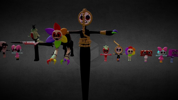 All new / updated dandys world models Part 2 3D Model