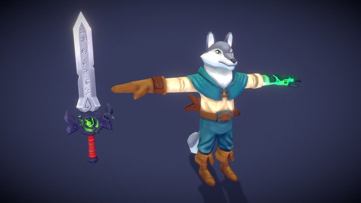 Wolf Character 3D Model