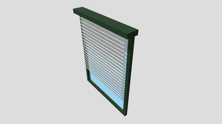 Window with Venetian Blinds 3D Model