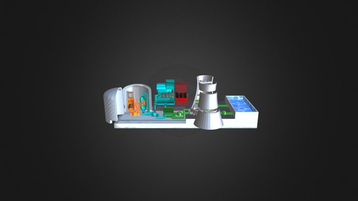 Nuclear power plant Peacemillion 1.3 3D Model