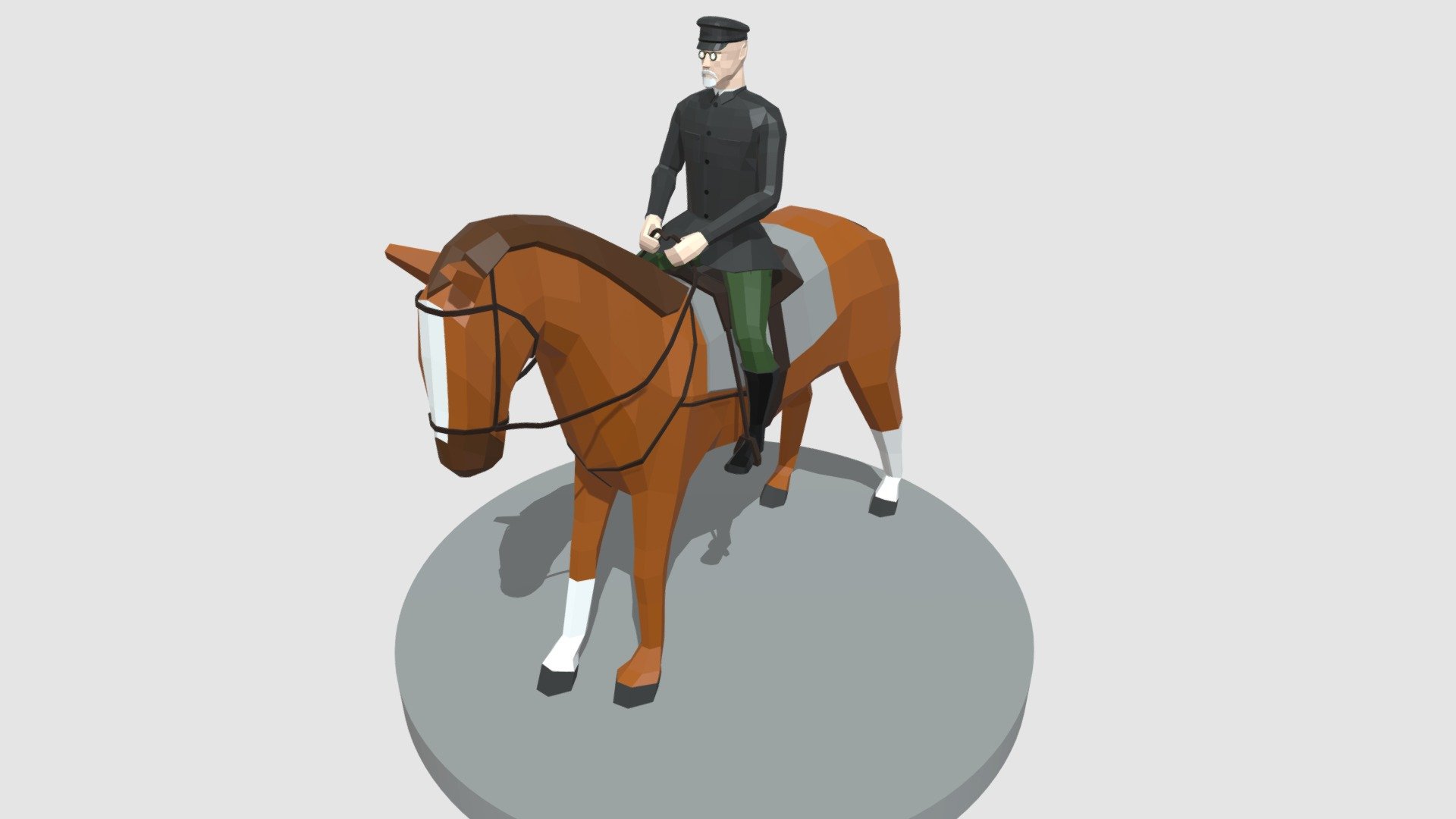 Tomáš Garrigue Masaryk (Low Poly)
