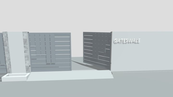 Latest Modern Swing Gate Design by Gateswale 3D Model