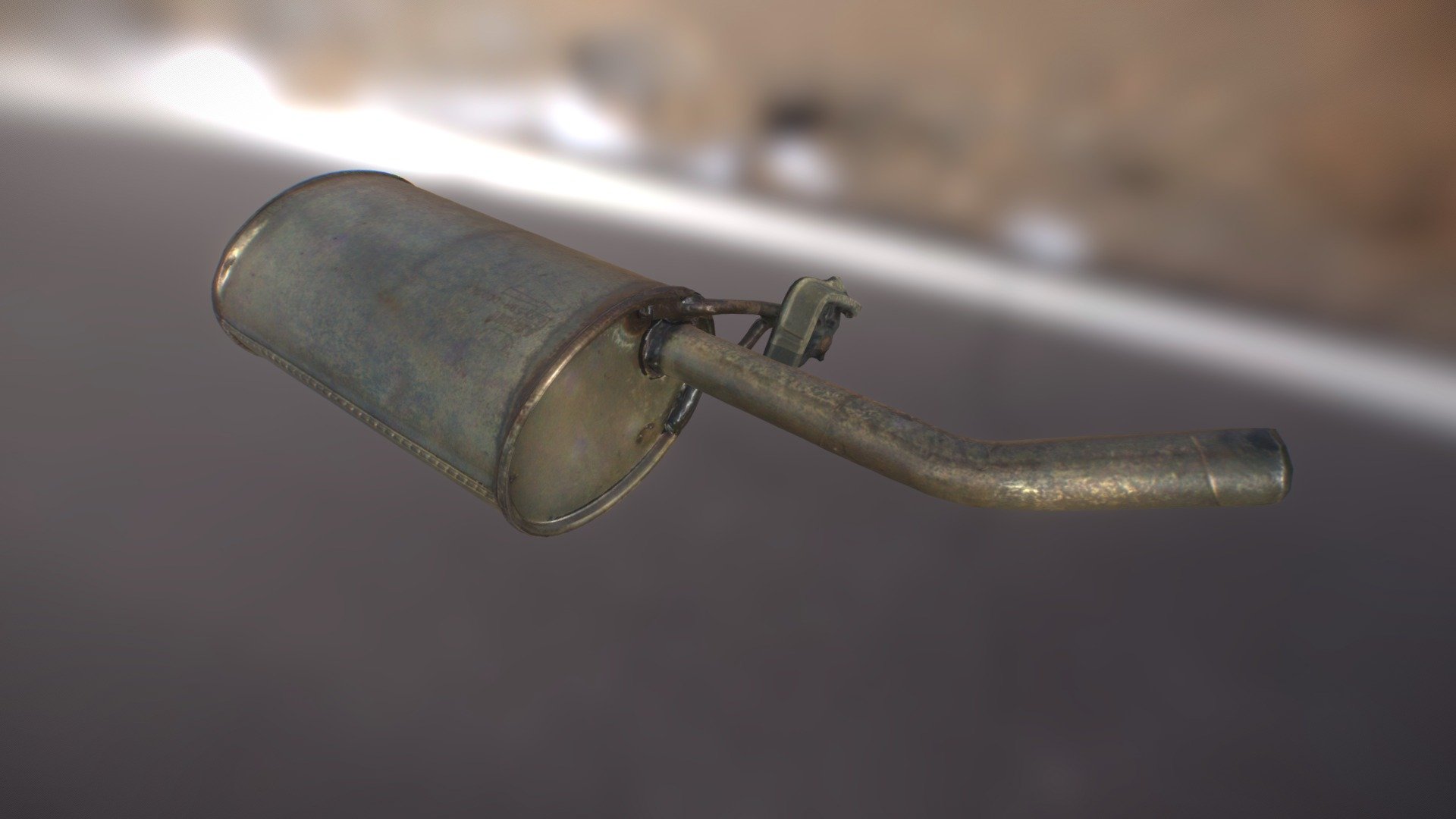 old rusty car muffler - Download Free 3D model by mikeW (@wta) [7daa14f