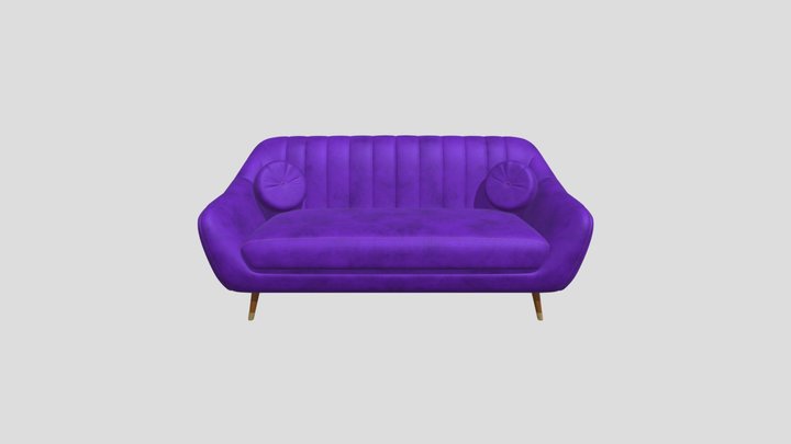 Velvet Sofa 3D Model