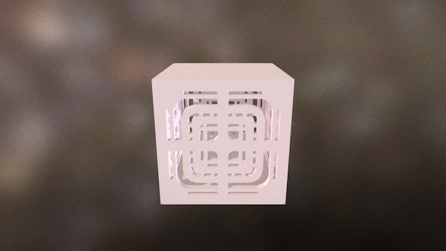 The Glow Cube 3D Model