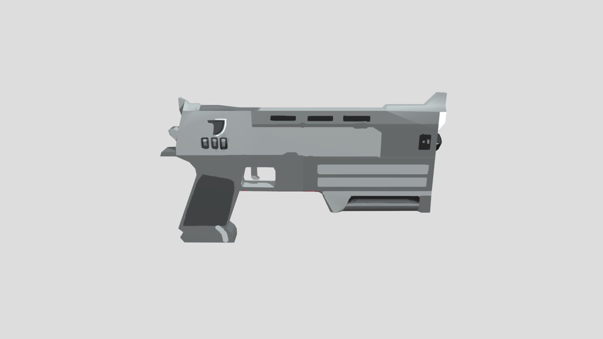 Low-polly Fallout 10mm pistol