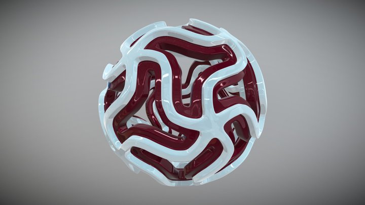 Abstract Candy Ball 3D Model