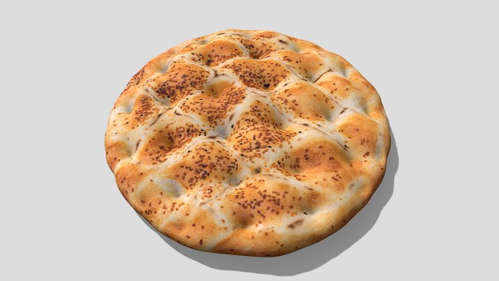 Turkish Ramadan Pita Bread 3D Model