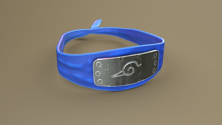 Ninja headband Naruto 3D Model