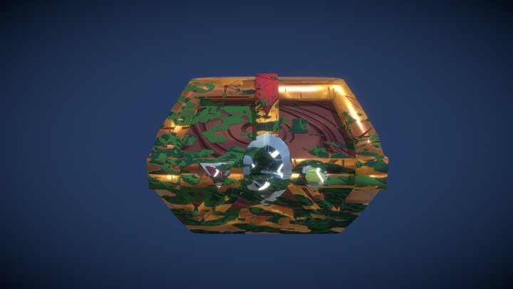 Enchanted Treasure Chest (low poly) 3D Model