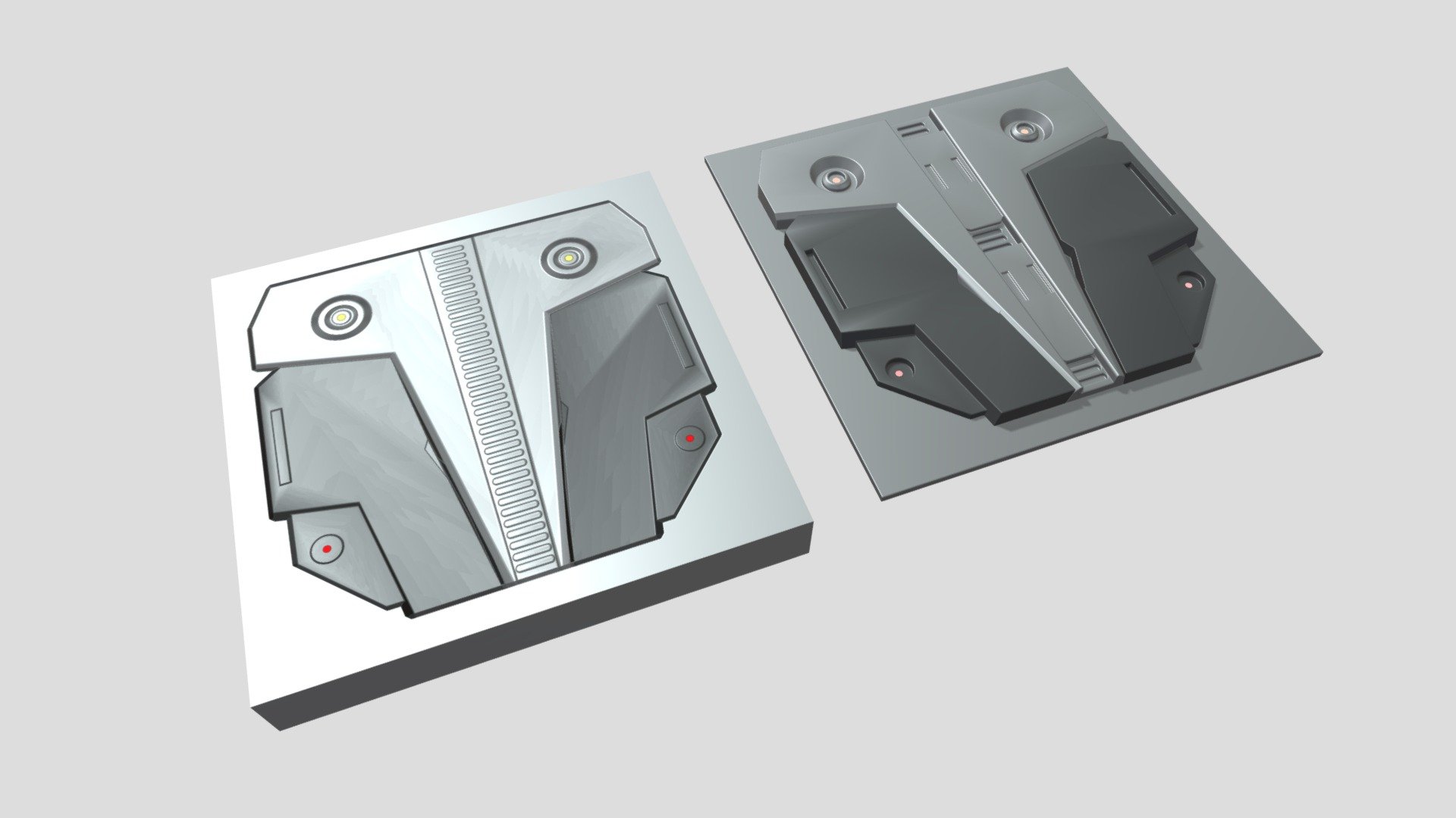 SciFi Floor High And Low Poly