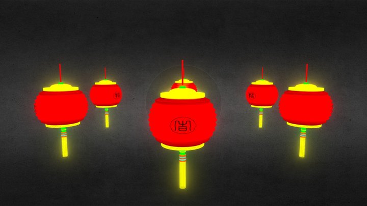 灯笼1 3D Model
