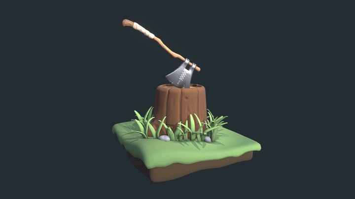 Stylized axe study 3D Model