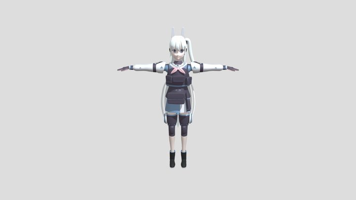 Blue Archive Miyako Tpose 3D Model