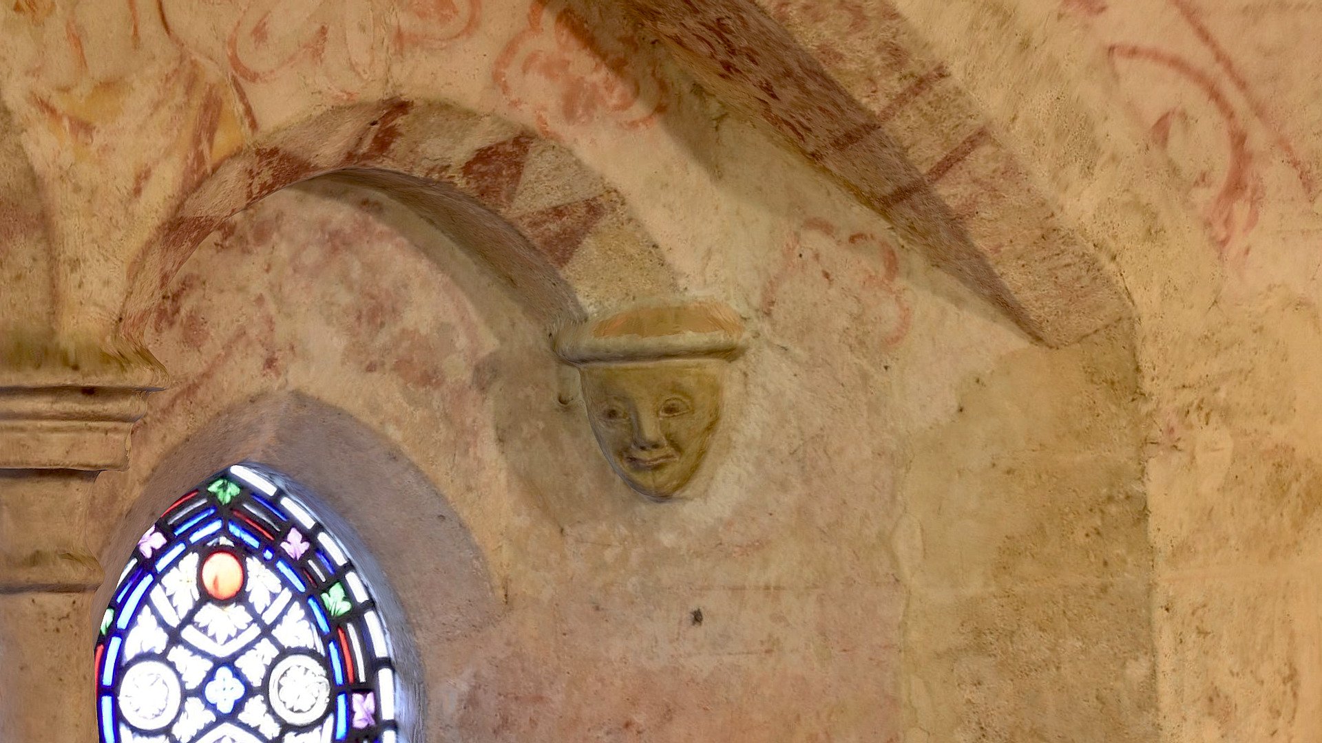 Lancet arch south face, St Margaret's, Wellow 3D model by