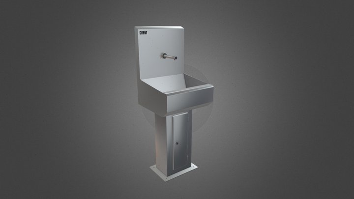 Умывальник со стойкой GRENT 1 без дозатора 3D Model