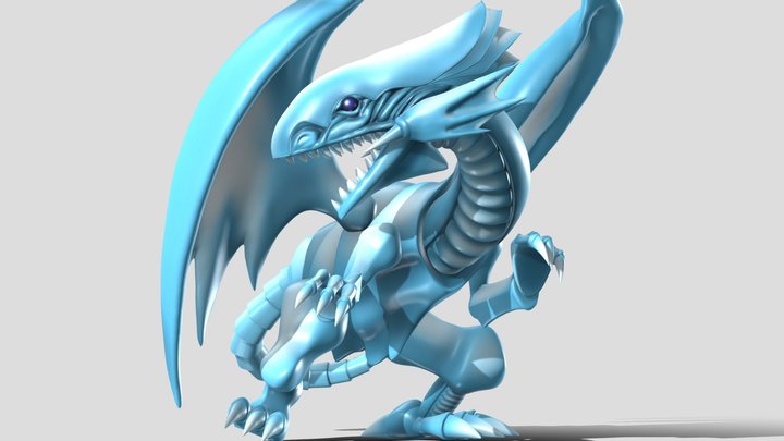 yugioh Blue-Eyes White Dragon 3D Model