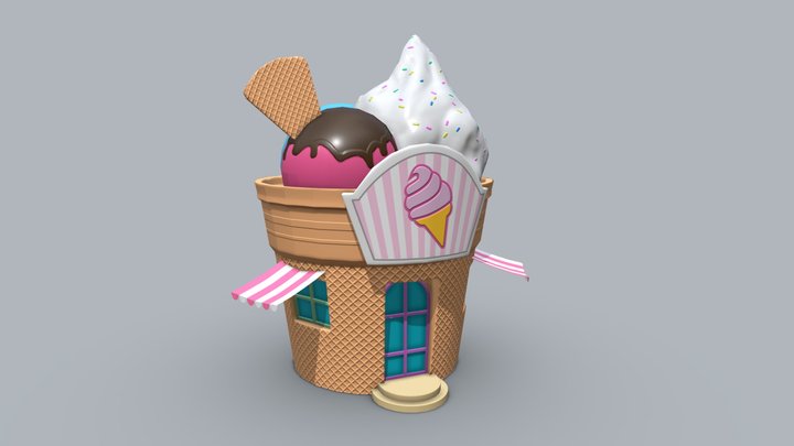 Ice Cream Building 3D Model