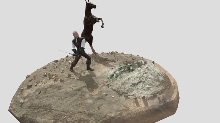 The Witcher 3 Low Poly 3D Model