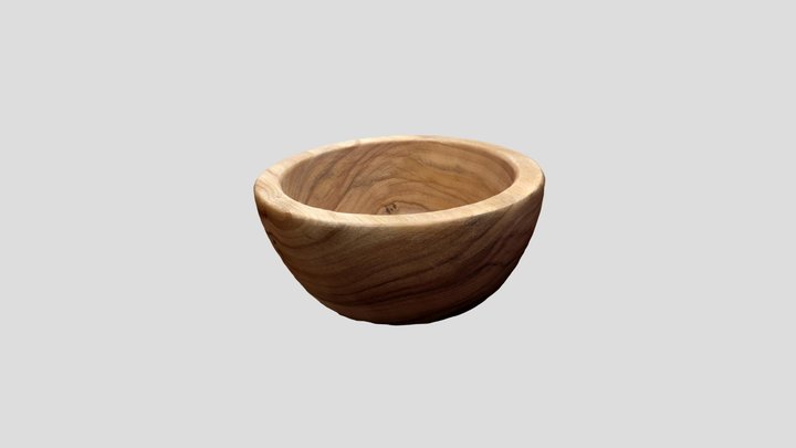 Olive Wood Bowl Comparative Test (Trnio Plus) 3D Model