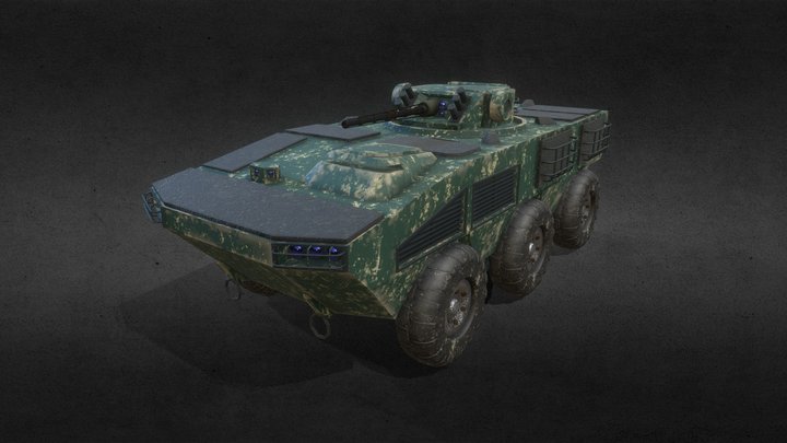Ukrainian APC Vehicle BTR "Otaman" – Free 3D Model STL