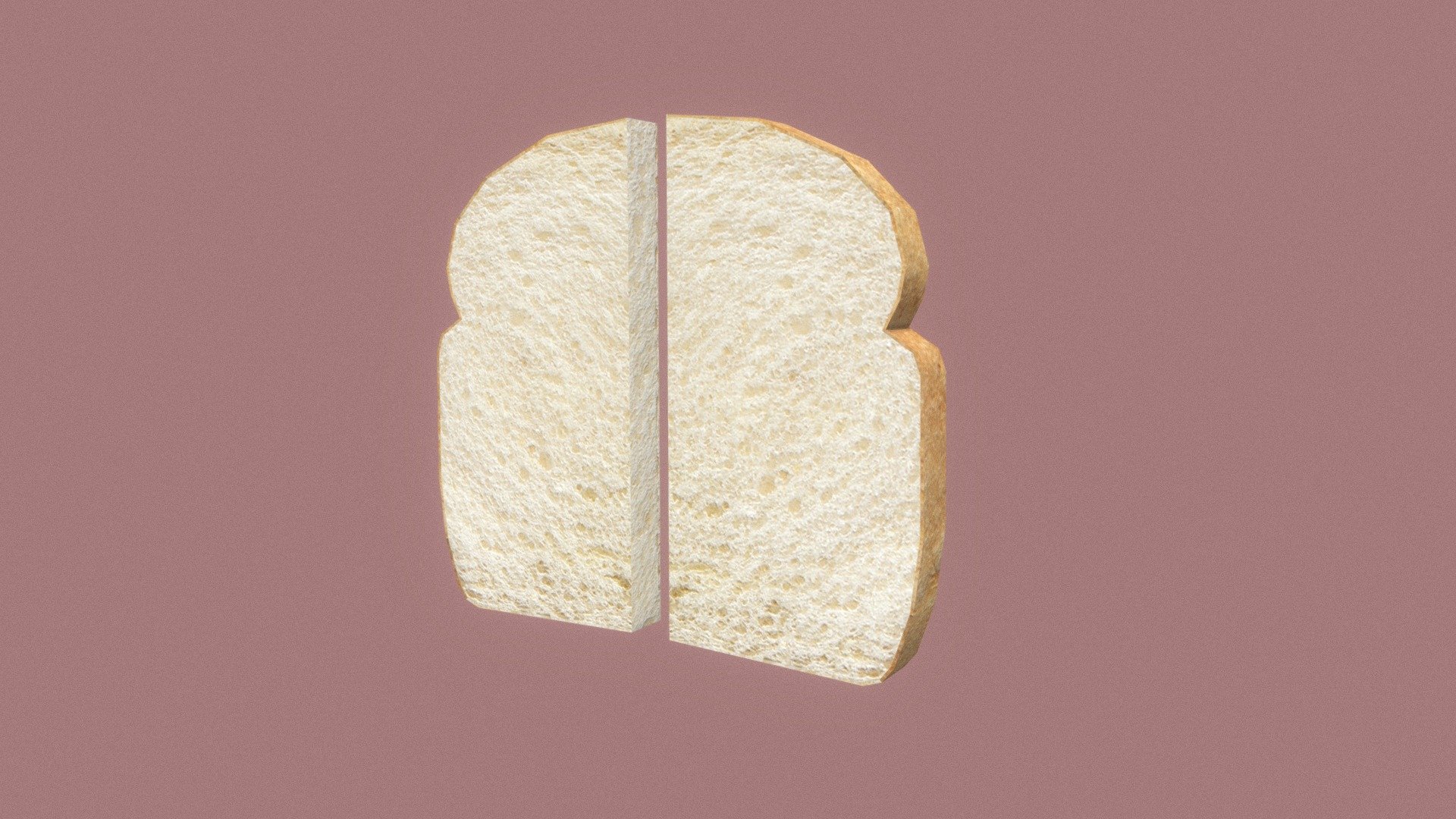 Bread Slice - Low Poly & Realistic