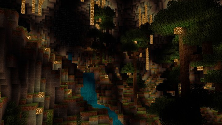 Crystal Caverns - Minecraft 3D Model