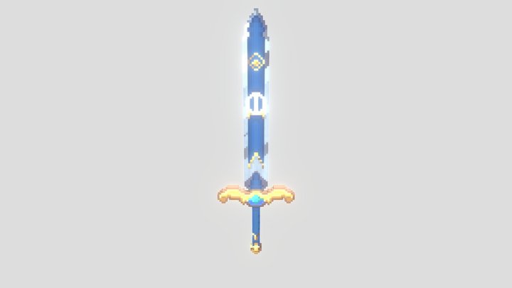 Falling Knight - Minecraft 3D Sword 3D Model