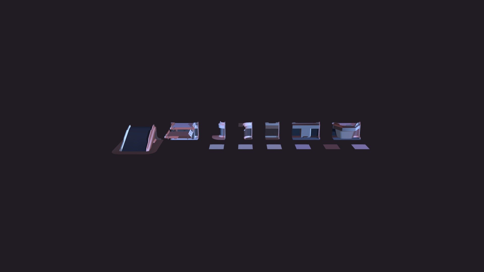Modular Low poly scifi