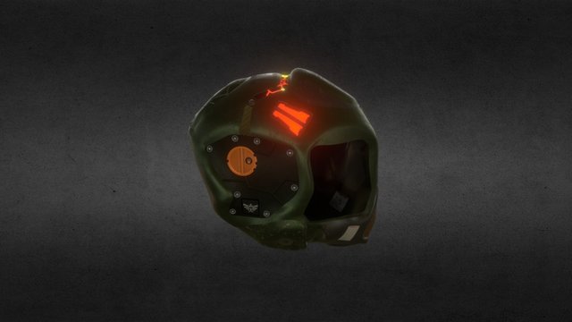 Sci-Fi Marine Helmet 3D Model