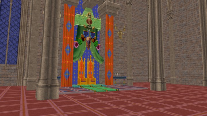 Princess Aurora's Castle Court Room – Modello 3D gratuito STL