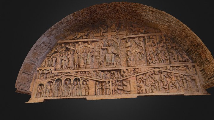 Tympan de Sainte Foy de Conques France 3D Model