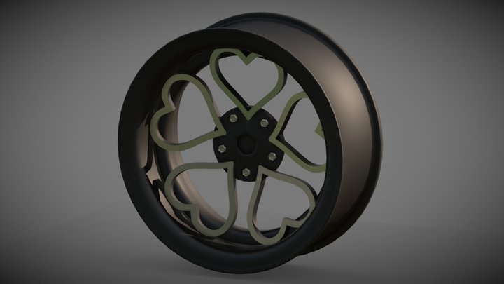 Car Rims Heart Hambar1an Studio 3D Model