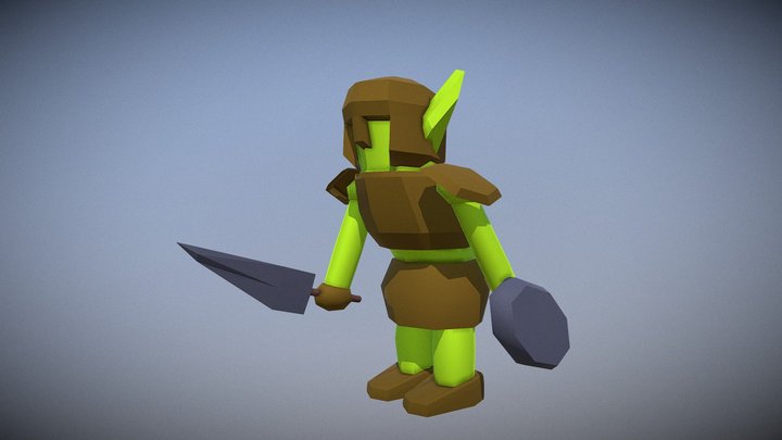 Low Poly Goblin (Rigged) – Kostenloses 3D-Modell STL