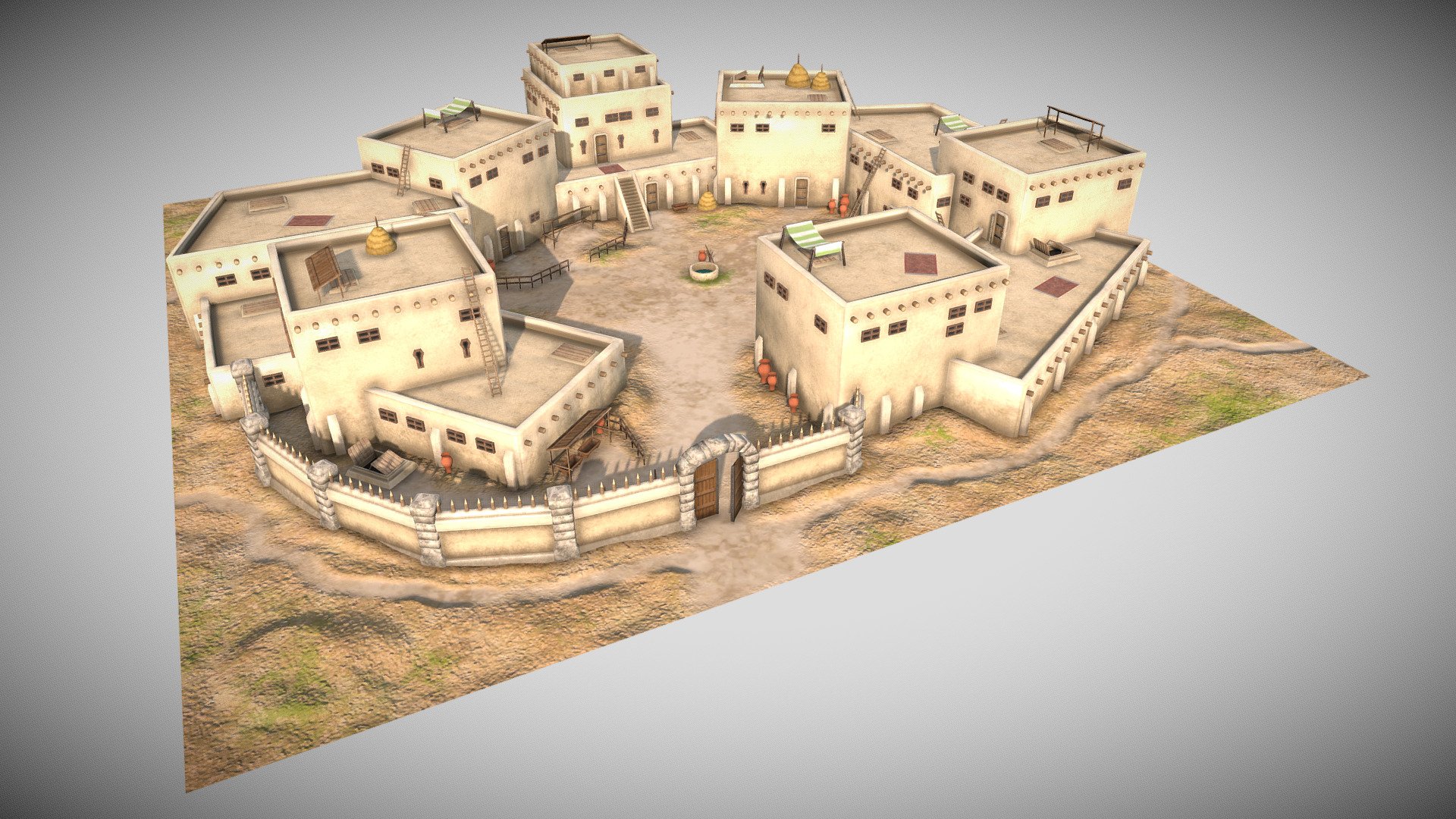 Desert Town 3D model by Niko (nikosstuff) [7dc0b10