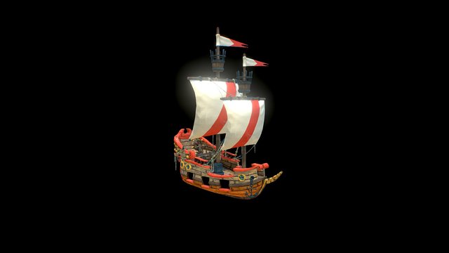 pirate ship WIP 3D Model
