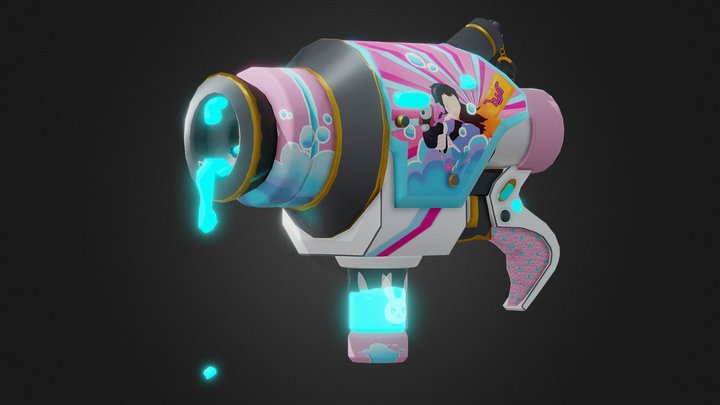 Acid Gun D.Va Skin fanart 3D Model
