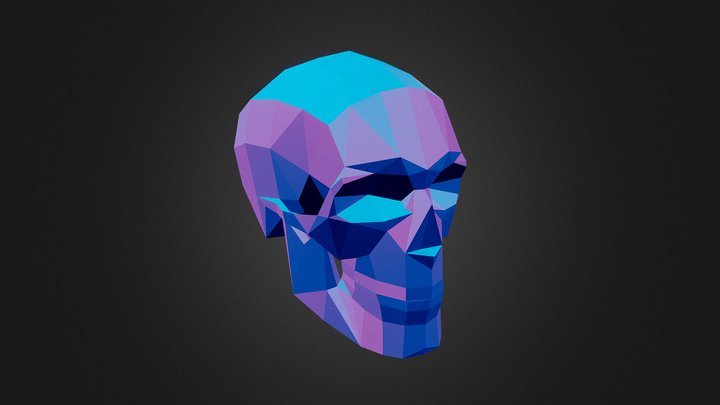 Low-Poly Skull 3D Model