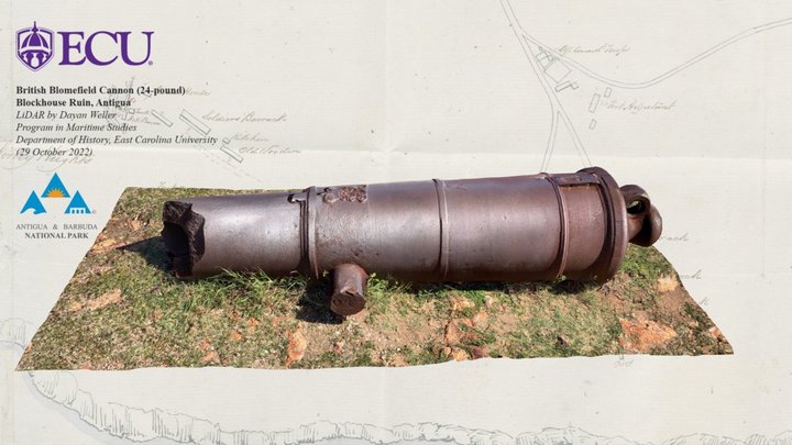 British Blomefield Cannon (24-pound) 3D Model