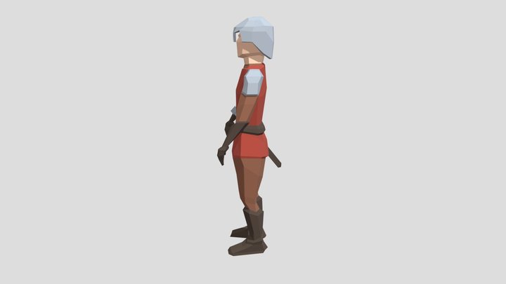 Guard Model Low Poly 3D Model