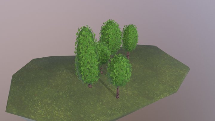 Stylized Trees 3D Model