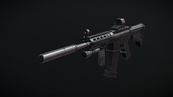 LP GUN V01 3D Model