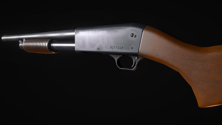 M37 Ithaca Shotgun 3D Model