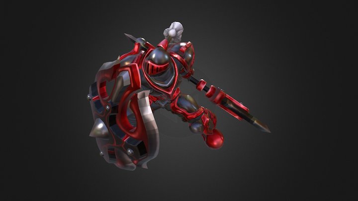 Red Knight ( have Metallic , Roughness) 3D Model