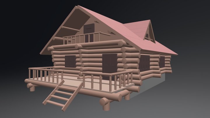 Wood House2 3D Model